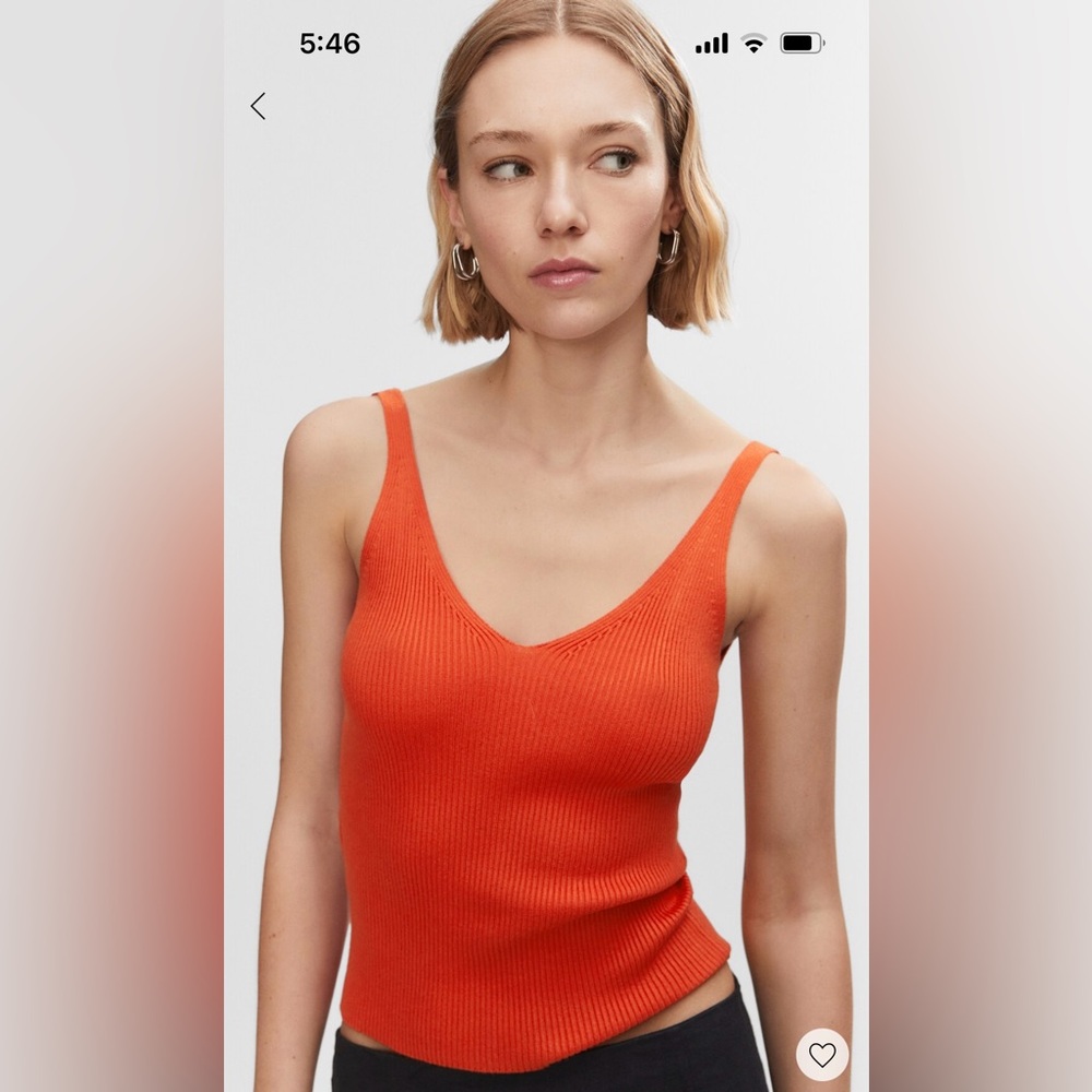 Mango V-neck sleeveless top